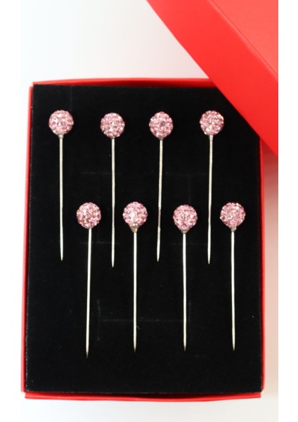 8’li Pembe Taşlı Eşarp Iğnesi. Şal Iğnesi. Türban Iğnesi. Başörtü Iğnesi. Eşarp ve Şal Iğnesi. modelleri