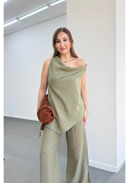 Rhea Keten Asimetrik Bluz