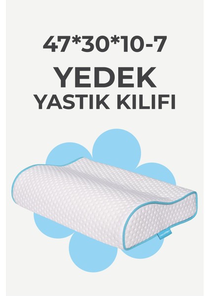 Beyaz Visco Yastık Kılıfı 47X30X10 Cm, 1 Adet, Yumuşak ve Konforlu Uyku Deneyimi