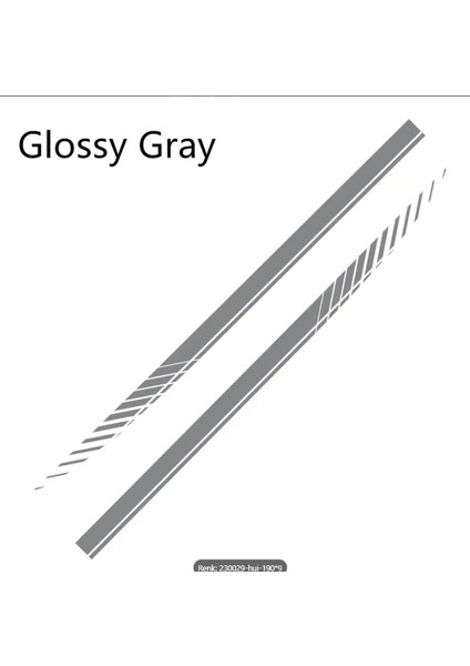 Glossy Orange Araba Yan Şerit Sticker