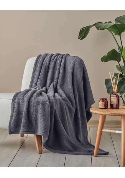 Antrasit Renkli 120X170 cm Yumuşak ve Sıcak Battaniye fırsatları