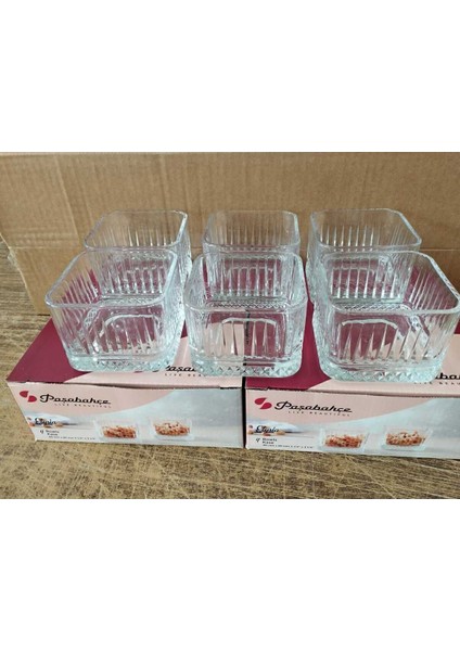 Turuncu Kare 6'lı Çerezlik ve Tatlı Sunum Kasesi, Şık ve Kullanışlı Set modelleri