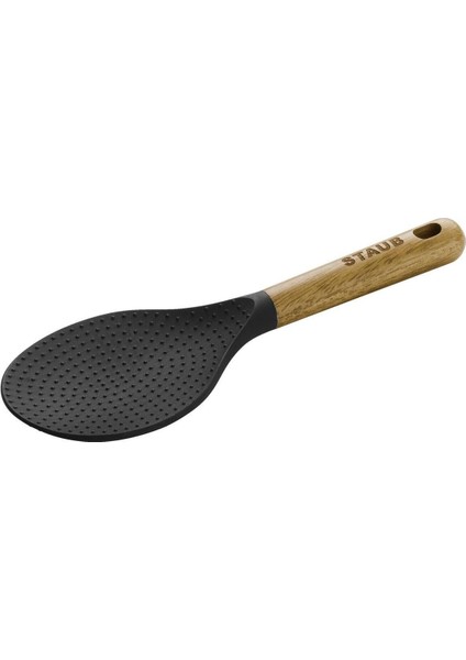 Silikon Pilav Kaşığı 22 Cm, Siyah, Dayanıklı ve Kullanışlı Mutfak Gereci
