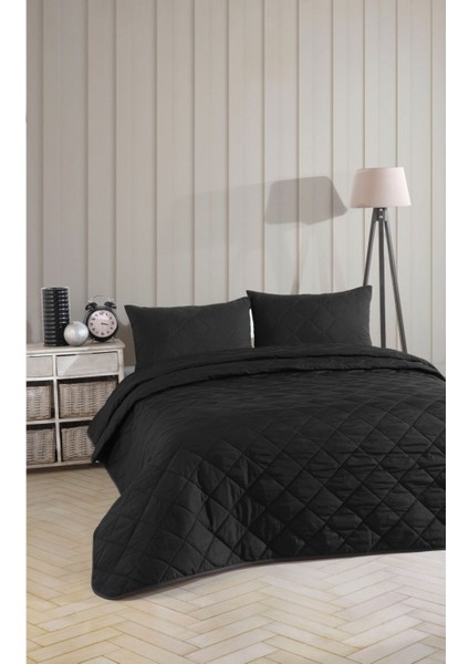 Tek Kişilik Çok Amaçlı Siyah Yatak Örtüsü Pike, Rahat ve Şık Tasarım