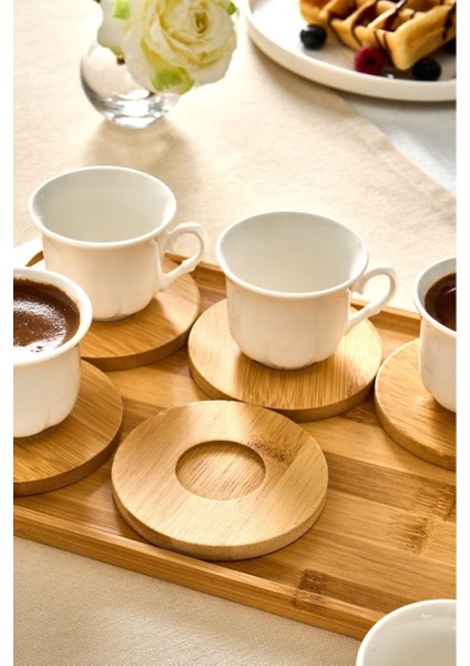 Altı Kişilik Bambu Fincan Takımı, 90 Ml, Şık ve Doğal Tasarım indirimleri