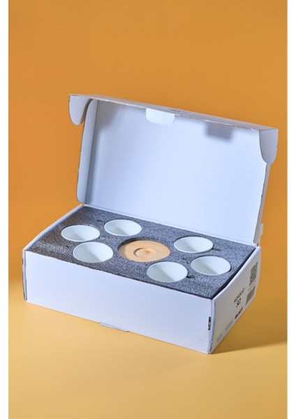 Altı Kişilik Bambu Fincan Takımı, 90 Ml, Şık ve Doğal Tasarım