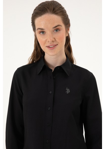 Kadın Siyah Gömlek Basic 50316711-VR046 fiyatları