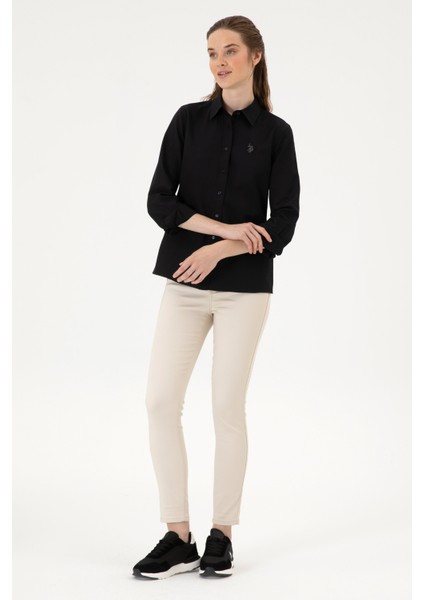 Kadın Siyah Gömlek Basic 50316711-VR046 fırsatları