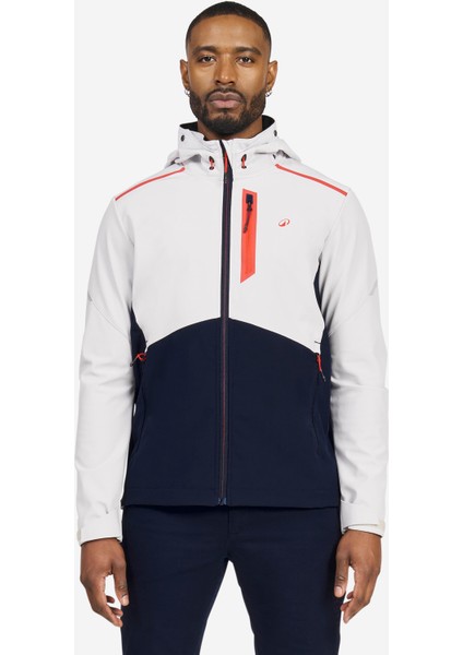 Tribord Erkek Rüzgar Kesen Yelkenli Montu - Açık Gri/siyah - Softshell 500