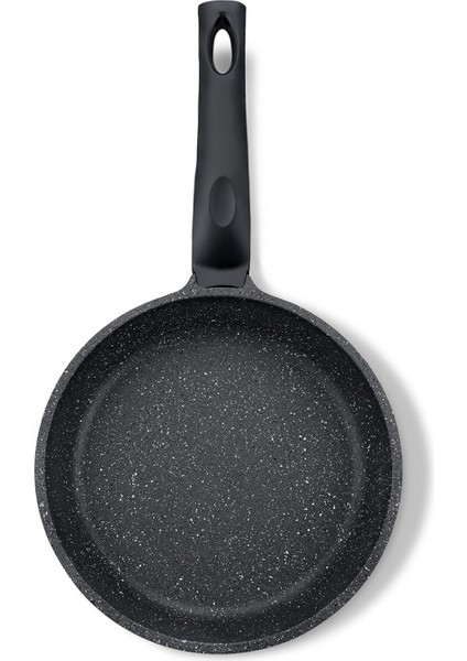 Siyah 2 Parça Alüminyum Döküm Granit Tava Takımı 20-24 cm