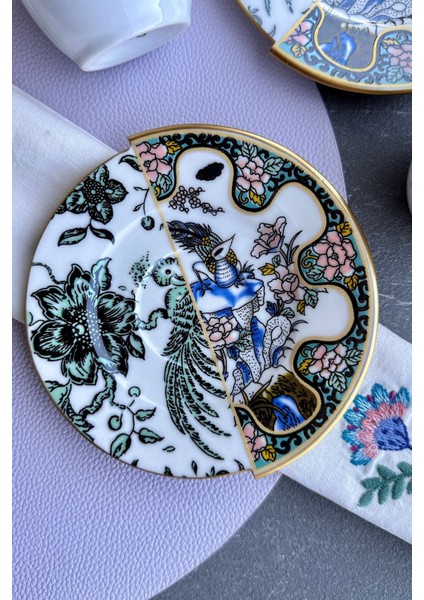 Mor ve Pembe Renklerde Özel Tasarım Iki Kişilik Şık Fincan Takımı fiyatları