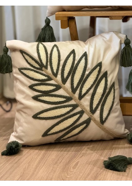 4'lü Punch Işlemeli Nakışlı Dekoratif Kırlent Kılıfı modelleri