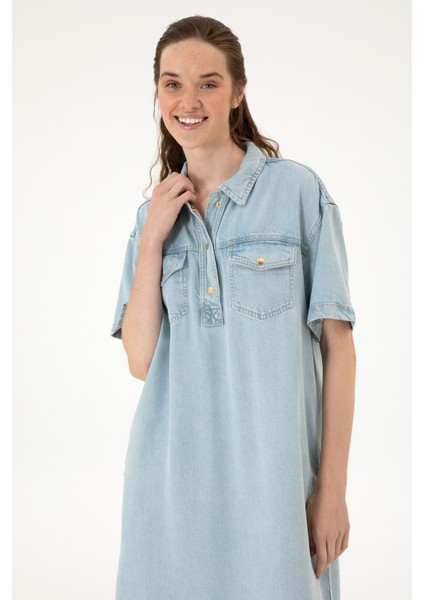 Kadın Açık Mavi Elbise (Jean) 50304314-DN0021 fiyatları