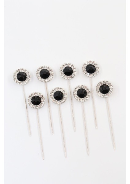 8’li Oval Siyah Taşlı Eşarp Iğnesi. Şal Iğnesi. Türban Iğnesi. Başörtü Iğnesi. Eşarp ve Şal Iğnesi. indirimleri