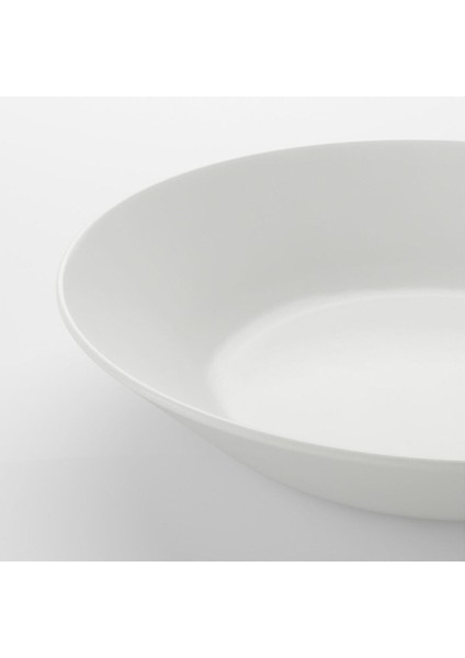 6'lı Beyaz 20 cm Derin Çukur Cam Yemek Tabağı Seti modelleri