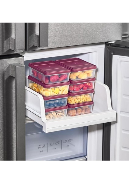 Renkli 8'li Saklama Kabı Seti, 0.5 Litre, Pratik ve Şık Tasarım modelleri