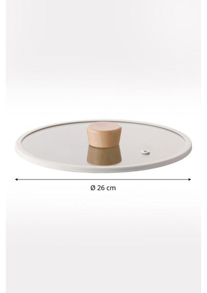 Bej Renkli 26CM Silikon Çerçeveli Düz Cam Kapak modelleri