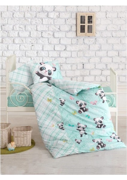 Yeşil Renkli Bebek Nevresim Takımı, Yumuşak ve Rahat Uyku Seti