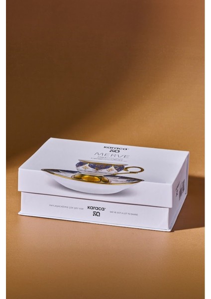 Iki Kişilik Mavi Kahve Fincan Seti, 100 Ml, Şık ve Kullanışlı Tasarım indirimleri