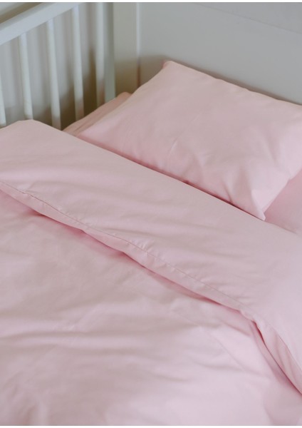 %100 Pamuk Bebek Nevresim Takımı, Lastikli Çarşaf Dahil, Pembe Renkli, Yumuşak ve Konforlu fiyatları