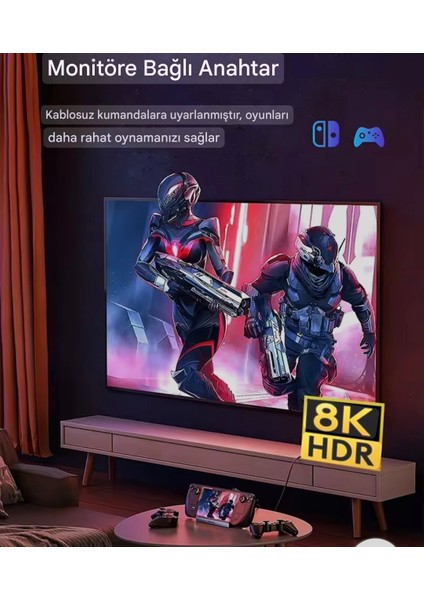 1-Metre Type-C To Displayport Dp 1.4 8K+4K Çevirici Kablo Ce Lisanslı Hasır Orgülü Sağlam Kablo Orjinal