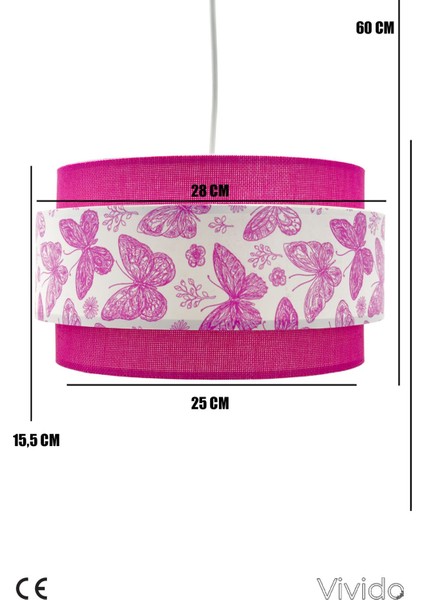 Pembe Kelebek Çocuk Odası Avizesi, Renkli ve Şık Tasarım modelleri