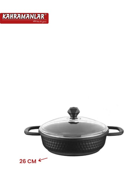 Iki Parça Döküm Seti, 26 Cm, Şık ve Dayanıklı Siyah Tasarım fırsatları