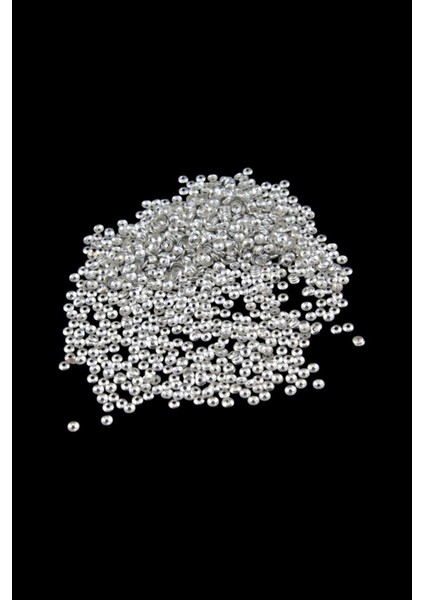 Gümüş 5 mm Bombeli Pul Payet (30 gr 460 Adet)