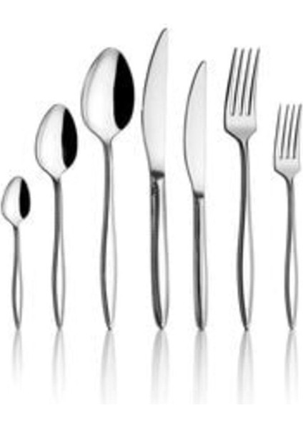 36 Parça Yakut Sade Çatal Kaşık Seti, Şık ve Kullanışlı Mutfak Gereci Koleksiyonu