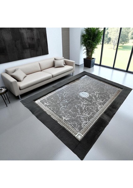 Modern Mermer Desenli Peluş Halı, Şık Ofis ve Ev Halısı