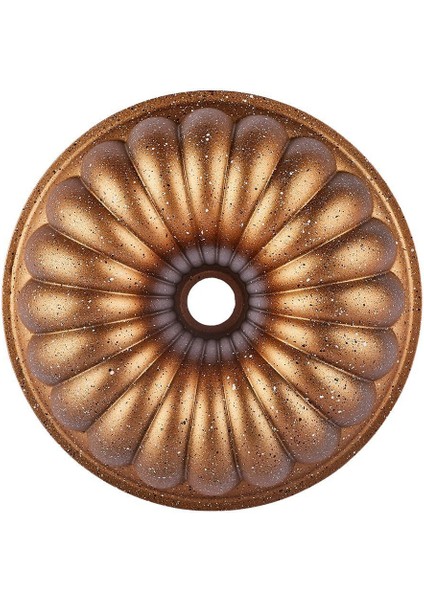 Altın Renkli, Döküm, Dilimli Kek Kalıbı, 25,5 Cm, Şık ve Dayanıklı Mutfak Gereci