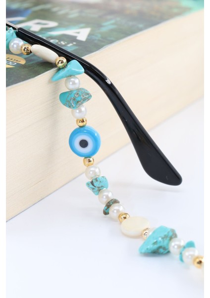 Boncuklu Gözlük Ipi. Gözlük Zinciri. Tasarım Incili Doğal Taşlı. Gözlük Ipi. Gözlük Ipi Askısı. indirimleri