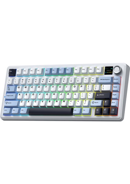 F75 Max Mekanik Rgb Tkl Reaper Switch Kablosuz Makrolu Hot Swap Klavye Lacivert