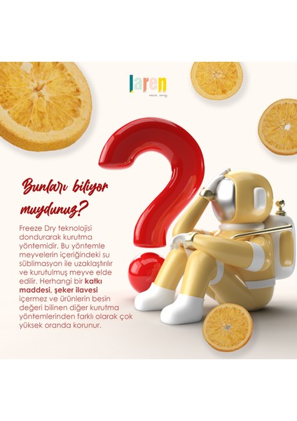 Portakal- Dondurularak Kurutulmuş Meyve - Freeze Dry Kuru Meyve 20gr-3'lü modelleri