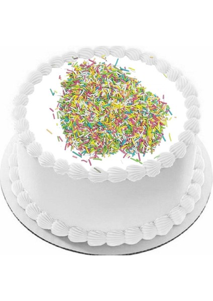 Yenilebilir Pasta Süslemesi Renkli Vermicelli 40 gr Gelecek