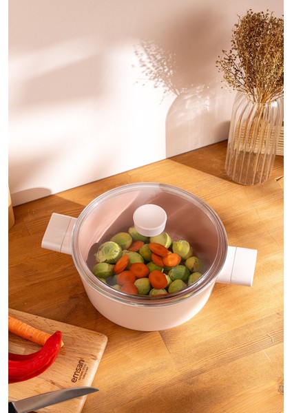 Pembe 20 cm Derin Tencere, Şık ve Dayanıklı Mutfak Gereci fiyatları