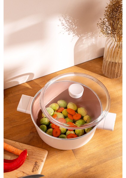 Pembe 20 cm Derin Tencere, Şık ve Dayanıklı Mutfak Gereci modelleri