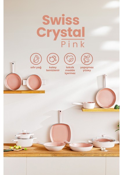 Pembe 20 cm Derin Tencere, Şık ve Dayanıklı Mutfak Gereci indirimleri