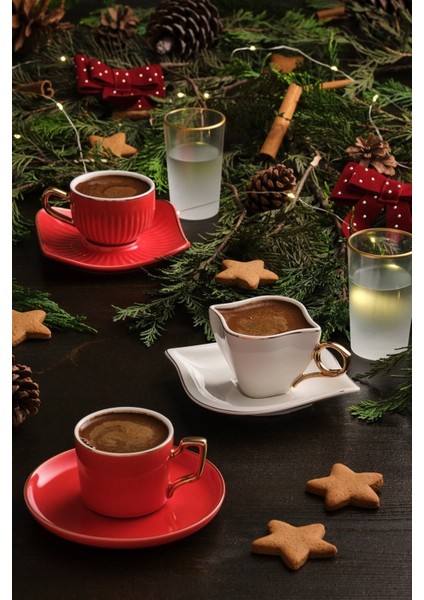 Beyaz Gold 2'li Kahve Fincan Takımı, 100 Ml, Şık ve Zarif Tasarım fırsatları