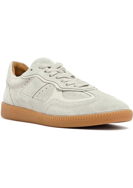 Kadın Bej Bağcıklı Süet Deri Sneaker 25AFD370810