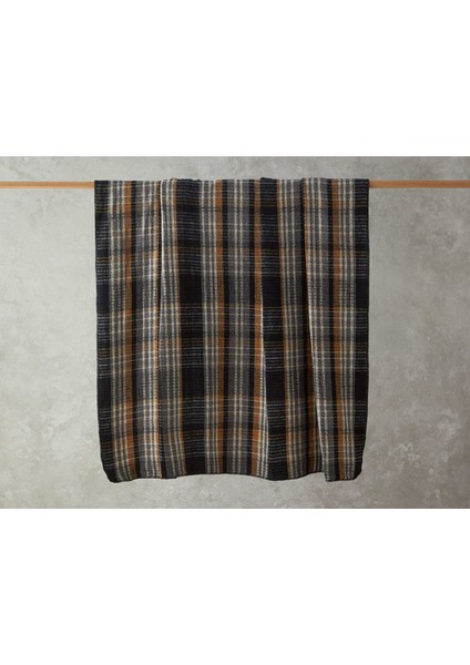 Renkli Waffle Scotch Tek Kişilik Battaniye 150X200 cm Antrasit