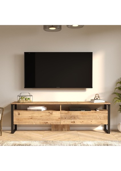EL19 Elanor 180CM Metal Tv Ünitesi Tv Sehpası 2 Kapaklı ELA19-A fiyatları