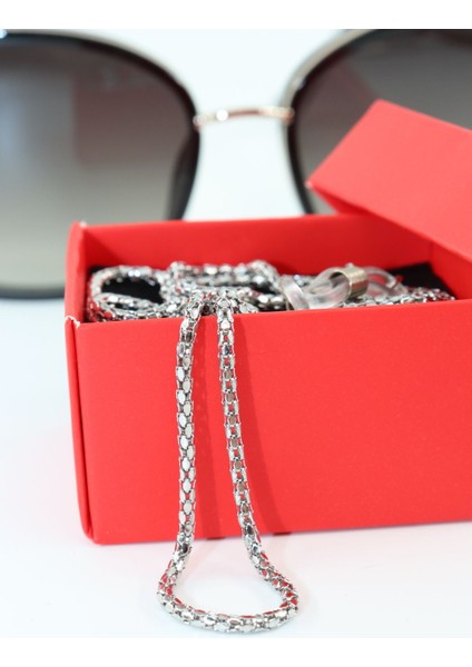 Çelik Gümüş Renk. Gözlük Zinciri. Özel Tasarım Steel. Gözlük Ipi. Gözlük Askısı. Unisex