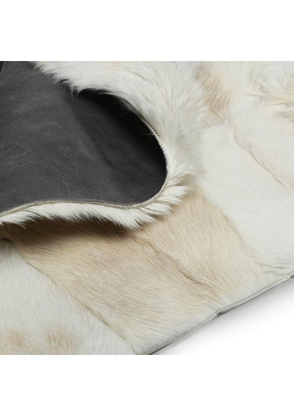 Beyaz Oğlak Derisi Salon Halısı - El Dokuma Halı, Modern ve Şık Tasarımlı Halı modelleri