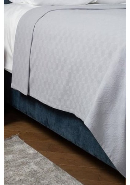 Yüksek Kaliteli 100% Pamuk Çift Kişilik Kare Desenli Beyaz Pike