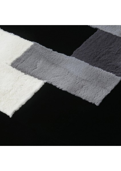 Siyah Beyaz Yumuşak Peluş Halı, Şık ve Yumuşak Salon Halısı indirimleri