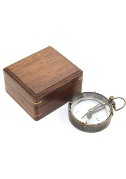 Ahşap Kutulu Pirinç Pusula