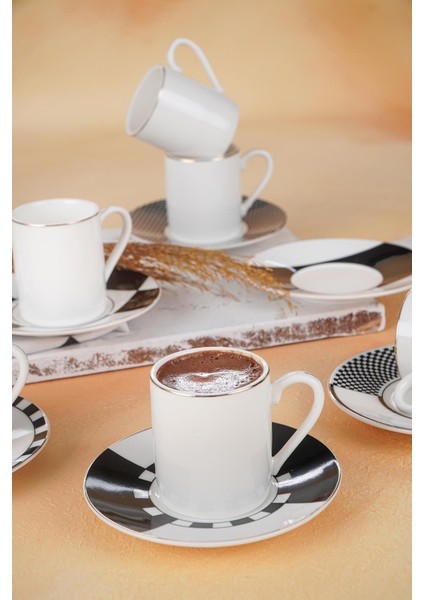 6'lı Renkli Kahve Fincan Takımı, 90 Ml, Şık ve Kullanışlı Tasarım