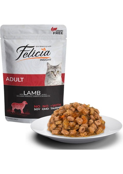 Jelly Kuzu Etli ve Taurinli Tahılsız Yetişkin Kedi Konservesi 85 gr fiyatları