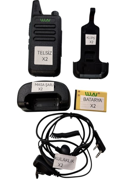 El Telsizi KDC1T 2'li Full Set Kulaklık Hediyeli modelleri